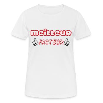 BEST FACTOR - Women's Breathable T-Shirt - white - Front - AI Model Female 172 dark (172cm)