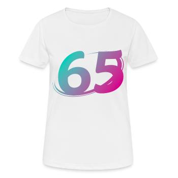 Number 65 multicolor - Women's Breathable T-Shirt - white - Front - AI Model Female 172 dark (172cm)