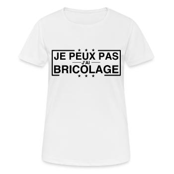 Ich kann nicht DIY - Frauen T-Shirt atmungsaktiv - Weiß - Vorne - AI Model Female 172 dark (172cm)