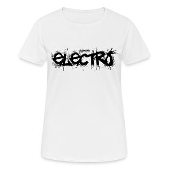 kikkbeatz Electro - Frauen T-Shirt atmungsaktiv - Weiß - Vorne - AI Model Female 172 dark (172cm)