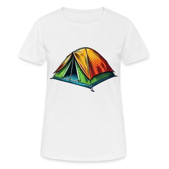tente - T-shirt respirant Femme - blanc - Devant - AI Model Female 172 dark (172cm)