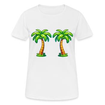 Palmiers - T-shirt respirant Femme - blanc - Devant - AI Model Female 172 dark (172cm)