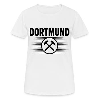 Dortmund Glueck auf - Frauen T-Shirt atmungsaktiv - Weiß - Vorne - AI Model Female 172 dark (172cm)