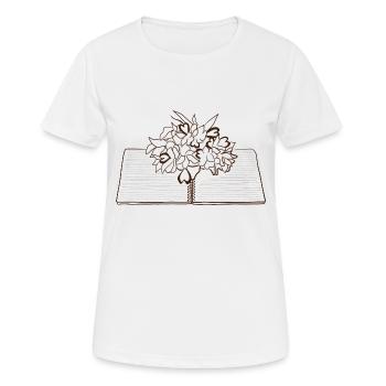 Schreiben stärkt - Frauen T-Shirt atmungsaktiv - Weiß - Vorne - AI Model Female 172 dark (172cm)