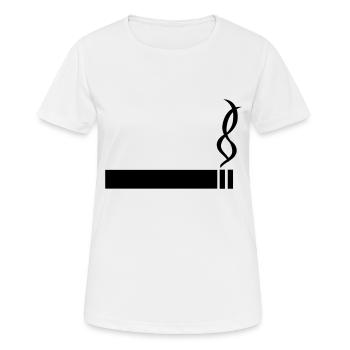 Zigarette - Frauen T-Shirt atmungsaktiv - Weiß - Vorne - AI Model Female 172 dark (172cm)