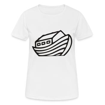 arche1color - Frauen T-Shirt atmungsaktiv - Weiß - Vorne - AI Model Female 172 dark (172cm)