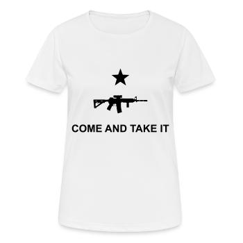 come and take it - Women's Breathable T-Shirt - white - Front - AI Model Female 172 dark (172cm)