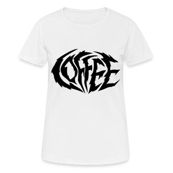 Coffee Coffee Heavy Metal Logo - Women's Breathable T-Shirt - white - Front - AI Model Female 172 dark (172cm)