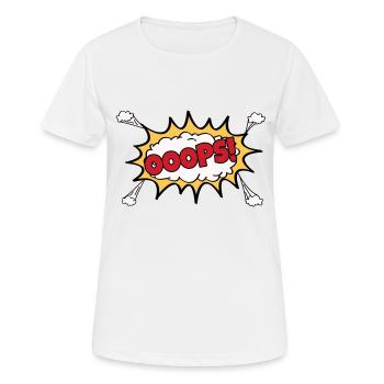 OOOPS Comic Graffiti - Women's Breathable T-Shirt - white - Front - AI Model Female 172 dark (172cm)