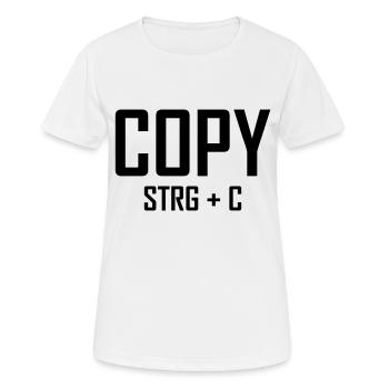 Copy Strg C - Vater Sohn Shirt - Frauen T-Shirt atmungsaktiv - Weiß - Vorne - AI Model Female 172 dark (172cm)