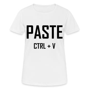 Paste Ctrl V - Vater Sohn Shirt - Frauen T-Shirt atmungsaktiv - Weiß - Vorne - AI Model Female 172 dark (172cm)