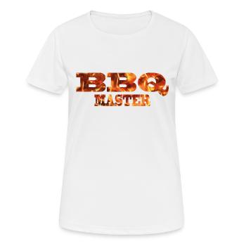 BBQ Master Griller Grill Meister Geschenk - Frauen T-Shirt atmungsaktiv - Weiß - Vorne - AI Model Female 172 dark (172cm)