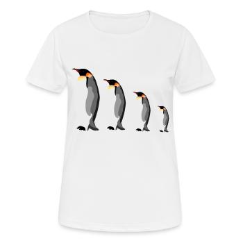 Groupe de manchots empereurs - T-shirt respirant Femme - blanc - Devant - AI Model Female 172 dark (172cm)