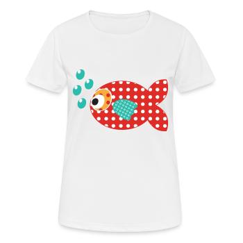 goldfish - Women's Breathable T-Shirt - white - Front - AI Model Female 172 dark (172cm)