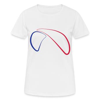 Paragliding Logo 2a - Women's Breathable T-Shirt - white - Front - AI Model Female 172 dark (172cm)
