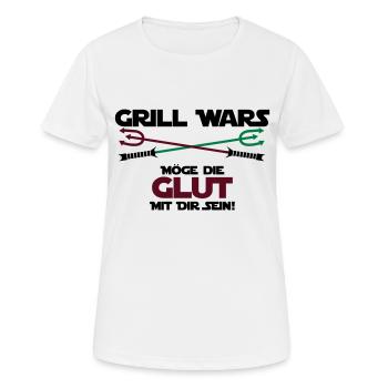 Grill Wars lueur trois couleurs - T-shirt respirant Femme - blanc - Devant - AI Model Female 172 dark (172cm)