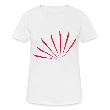 Cool Stripes Design - Frauen T-Shirt atmungsaktiv - Weiß - Vorne - AI Model Female 172 dark (172cm)