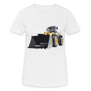 Radlader - Frauen T-Shirt atmungsaktiv - Weiß - Vorne - AI Model Female 172 dark (172cm)