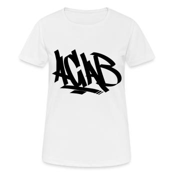 Acab - Frauen T-Shirt atmungsaktiv - Weiß - Vorne - AI Model Female 172 dark (172cm)