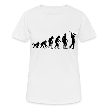 golf_evolution - Frauen T-Shirt atmungsaktiv - Weiß - Vorne - AI Model Female 172 dark (172cm)