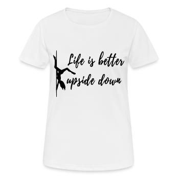 Pole dance - T-shirt respirant Femme - blanc - Devant - AI Model Female 172 dark (172cm)