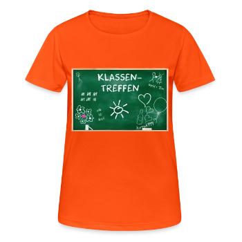 Klassentreffen Schule Geschenk Klasse Treffen Idee - Frauen T-Shirt atmungsaktiv - Neonorange - Vorne - AI Model Female 172 dark (172cm)