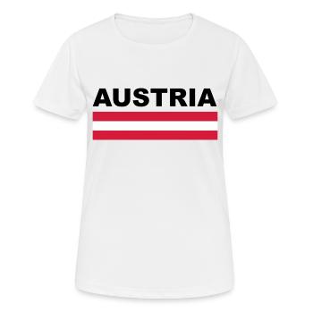 Autriche drapeau Autriche cadeau - T-shirt respirant Femme - blanc - Devant - AI Model Female 172 dark (172cm)