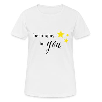 Be unique - Women's Breathable T-Shirt - white - Front - AI Model Female 172 dark (172cm)