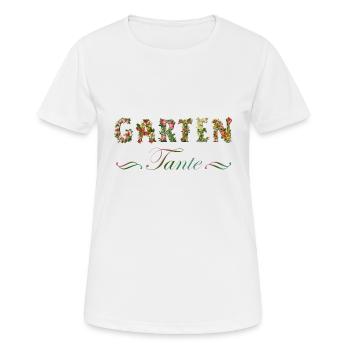 Gartentante weiss - Frauen T-Shirt atmungsaktiv - Weiß - Vorne - AI Model Female 172 dark (172cm)