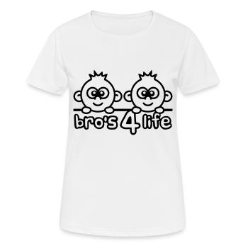 Bros 4 Life Comic Design - Frauen T-Shirt atmungsaktiv - Weiß - Vorne - AI Model Female 172 dark (172cm)