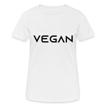 VEGAN - Veganerin - Veganer - tierlieb - Frauen T-Shirt atmungsaktiv - Weiß - Vorne - AI Model Female 172 dark (172cm)