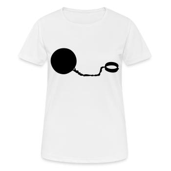 chain ball - Women's Breathable T-Shirt - white - Front - AI Model Female 172 dark (172cm)