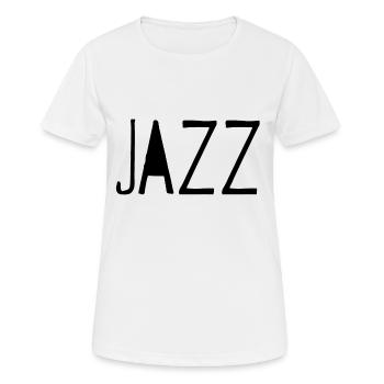 Jazz - Frauen T-Shirt atmungsaktiv - Weiß - Vorne - AI Model Female 172 dark (172cm)