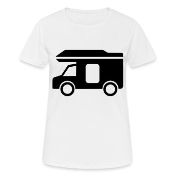Wohnmobil - Frauen T-Shirt atmungsaktiv - Weiß - Vorne - AI Model Female 172 dark (172cm)