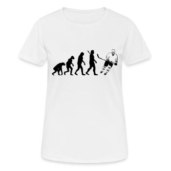Eishockey - Frauen T-Shirt atmungsaktiv - Weiß - Vorne - AI Model Female 172 dark (172cm)