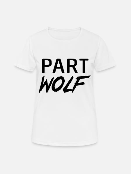 Part Wolf - Women's Breathable T-Shirt - white