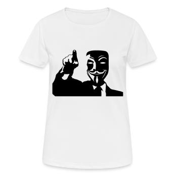 anonymous_01 - Frauen T-Shirt atmungsaktiv - Weiß - Vorne - AI Model Female 172 dark (172cm)