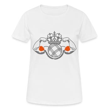 Petanque Krone Muskel Herz Liebe - Frauen T-Shirt atmungsaktiv - Weiß - Vorne - AI Model Female 172 dark (172cm)