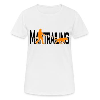 Mantrailing orange / black - Women's Breathable T-Shirt - white - Front - AI Model Female 172 dark (172cm)
