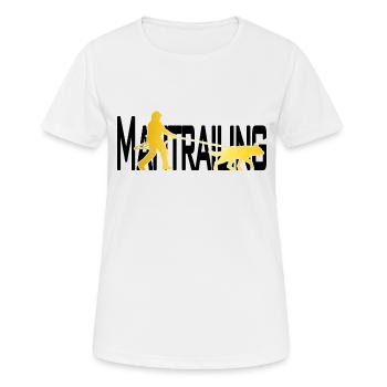 Mantrailing gold / black - Women's Breathable T-Shirt - white - Front - AI Model Female 172 dark (172cm)