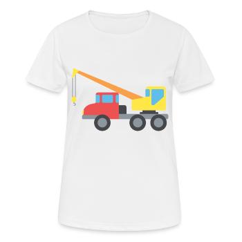 Truck Kran - Frauen T-Shirt atmungsaktiv - Weiß - Vorne - AI Model Female 172 dark (172cm)