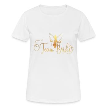 Team Bride gold elfe 2 - Frauen T-Shirt atmungsaktiv - Weiß - Vorne - AI Model Female 172 dark (172cm)