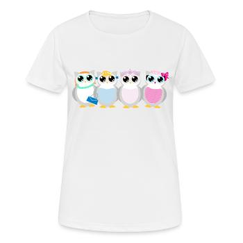 Hiboux - T-shirt respirant Femme - blanc - Devant - AI Model Female 172 dark (172cm)