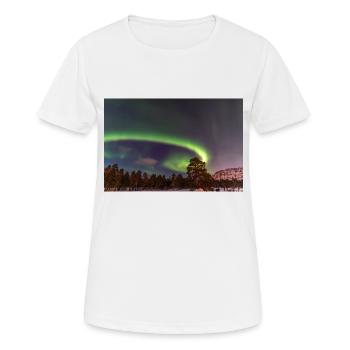 Norwegen 2019 Polarlicht - Frauen T-Shirt atmungsaktiv - Weiß - Vorne - AI Model Female 172 dark (172cm)
