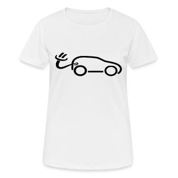 e auto b - Frauen T-Shirt atmungsaktiv - Weiß - Vorne - AI Model Female 172 dark (172cm)