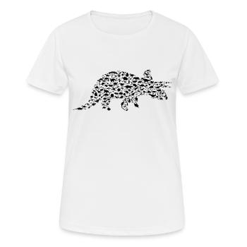 Dinosaurier - Frauen T-Shirt atmungsaktiv - Weiß - Vorne - AI Model Female 172 dark (172cm)