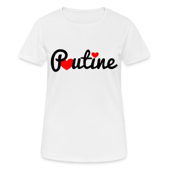 Poutine - T-shirt respirant Femme - blanc - Devant - AI Model Female 172 dark (172cm)