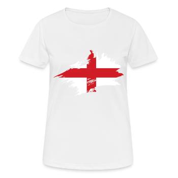 Drapeau Angleterre Drapeau anglais Anglais Anglais - T-shirt respirant Femme - blanc - Devant - AI Model Female 172 dark (172cm)