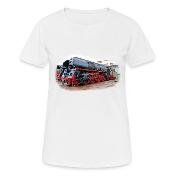 Dampflok 01 1531 - Frauen T-Shirt atmungsaktiv - Weiß - Vorne - AI Model Female 172 dark (172cm)
