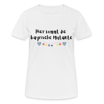 Bayrische Mutante - Frauen T-Shirt atmungsaktiv - Weiß - Vorne - AI Model Female 172 dark (172cm)